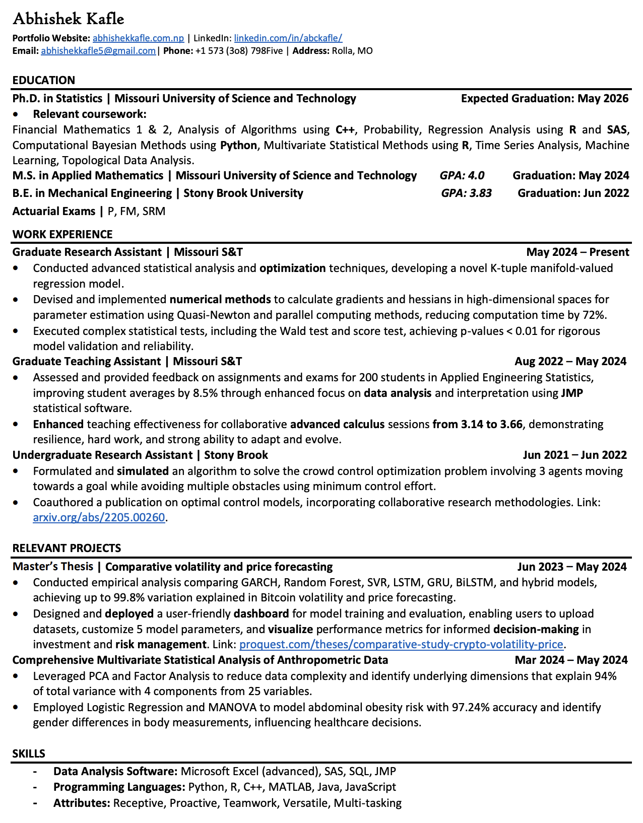 resume
